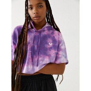 SIZE XS True Religion Cropped Tie Dye hoody